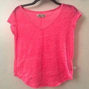 Hollister hot pink shirt